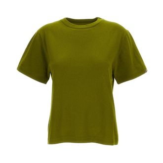 Extreme Cashmere Crew Neck Cotton-Cashmere T-shirt - female - Extreme Cashmere - Round-neck Knitwear - Green - ONE SIZE - Knitwear