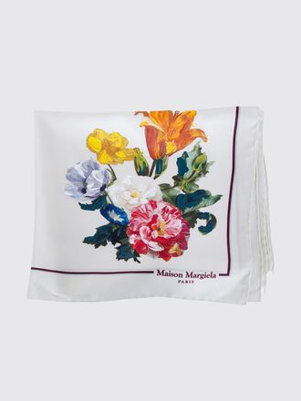 Maison Margiela Floral Print Silk Scarf
