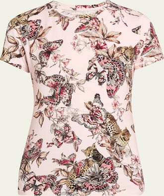L'agence Ressi Short-Sleeve Butterfly Tee