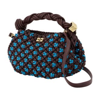 Ganni Womens Bou Top Handle Bag Brown Synthetic