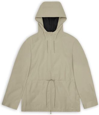 Rains Suva Hardshell String Jacket W3 Regenjacke f&uuml;r Damen | beige/grau