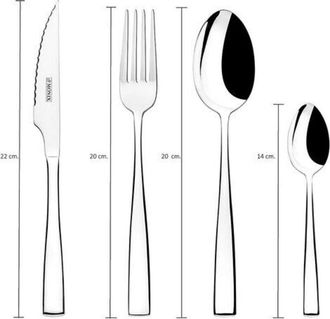 Bra Cuberteria Bra 24 Piezas Con Cuchillo Chuletero Siena