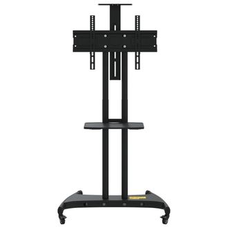 Berkfield Home TV Stand on Wheels 32-70 Inch Screen Max VESA 600x400 mm 60kg in Black