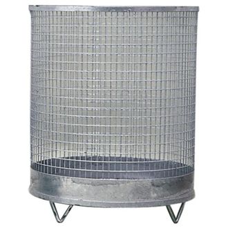 OEM Cesto De Basura H600xd500mm Malla De Alambre Galvanizado 118l Con 4 Pies