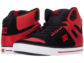 DC Pure High-Top WC Mens Skate Shoes Fiery Red/White/Black : 10.5 D - Medium, Canvas/Leather/Suede