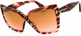 Tom Ford Fiore Brown Gradient Butterfly Ladies Sunglasses FT1195 54F 63