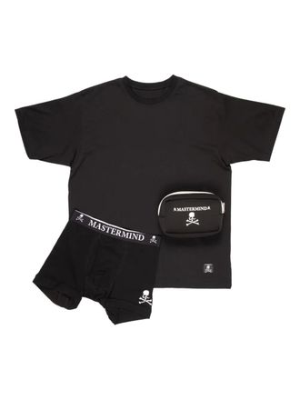 MASTERMIND WORLD skull t-shirt trunks set - unisex - Cotton - L - Black