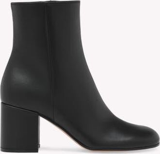 Gianvito Rossi Joelle Booties in Black Calf Leather at Nordstrom, Size 38.5