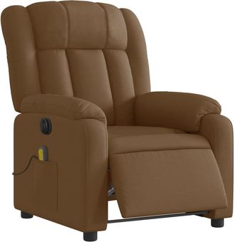 vidaXL Vidaxl - Sill&oacute;n Reclinable De Masaje El&eacute;ctrico Tela Marr&oacute;n