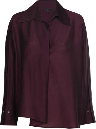 Caroline Biss Caroline Biss - Losvallende tuniekblouse - Dames - Blouses & Shirts - Paars - Maat: M