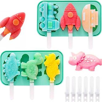 OEM Allecto Plus, Moldes De Silicona Para Paletas Heladas Para Ni&ntilde;os, Moldes Creativos Para Paletas Heladas Diy, Sin Bpa, Reutilizables, 2 Piezas