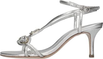 Cecil 1722020-1 Hoge Hak Sandaal - Dames - Sandalen met hakken - Grijs - 36 EU - Leer - Schoenen