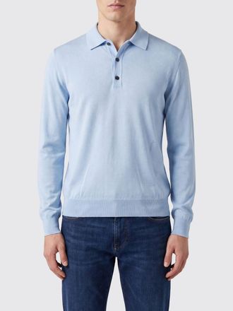 Ferragamo Polo in maglia a maniche lunghe in misto seta e cotone