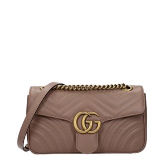 Gucci Borsa A Tracolla Piccola Da Donna Gucci Marmont In Pelle Rosa