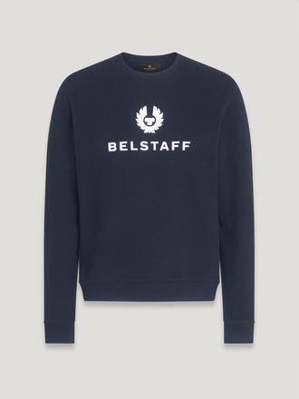 Belstaff Belstaff Sudadera De Cuello Redondo Signature para hombre Vellón de algodón Tinta oscura 2XL