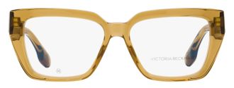 Victoria Beckham VB2648 Angular Rectangle Frame Eyeglasses - Brown