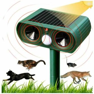 OEM Repelente Ultras&oacute;nico Para Gatos Con Energ&iacute;a Solar - Sensibilidad Y Frecuencia Ajustables - Cobertura De 120&deg; - Alcance De Detecci&oacute;n De Hasta 9 M - Ma