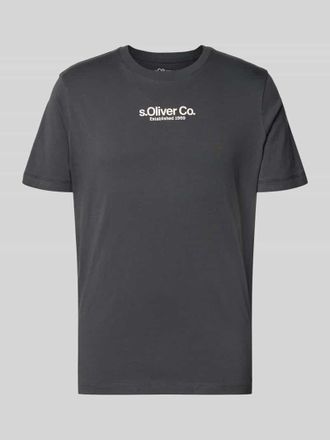 s.Oliver Red Label Regular Fit T-Shirt aus reiner Baumwolle in Anthrazit, Gr&ouml;&szlig;e XXXL