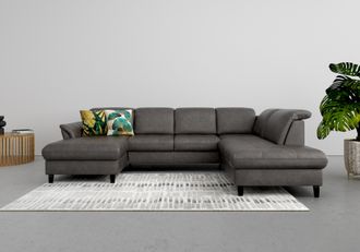 Sit&more Wohnlandschaft »Maggiore U-Form« wahlweise mit Kopfteilverstellung, Bettfunktion und Stauraum