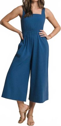 Southern Tide Jill Seersucker Jumpsuit In Nautical Blue