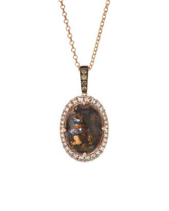 Le Vian Aquadite 14K Rose Gold 9.60 Ct. Tw. Diamond & Aquadite Black Pendant Necklace