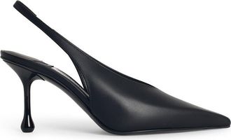 Jimmy Choo London Isa 80 Black Lear Slingbacks