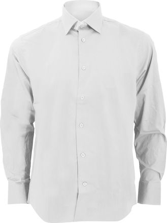 Russell Athletic Russell Collectie Heren Lange Mouwen Gemakkelijk Onderhoud Aangepast Shirt (Wit)