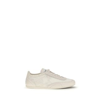 Jimmy Choo London Beige Kalfsleren Bos Taurus Atletische Sneakers
