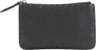 Fendi Pre-owned Selleria Coin Purse - unisex - Vintage Accessoires - Grijs - ONE Size - Leer - Vintage
