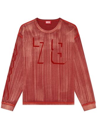 Diesel graphic-print cotton jumper - men - Cotton - S - Red
