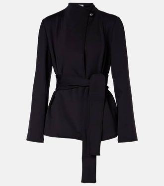 Max Mara Blazer Talamo in jersey con cintura