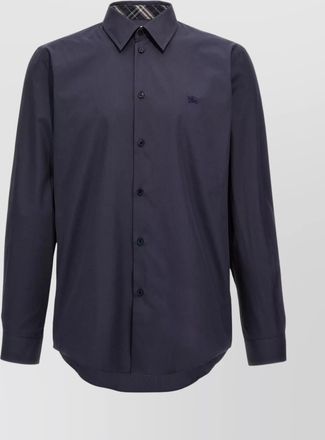Burberry cotton logo embroidery shirt