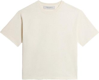 Golden Goose Aged-Effect Cotton T-Shirt With Reverse Logo On The Back Clothing