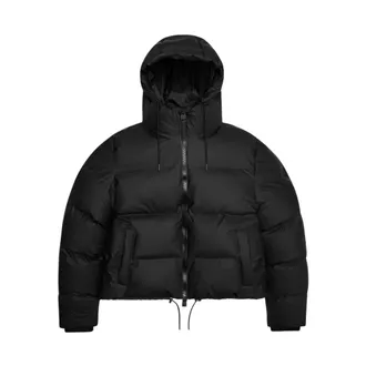 Rains Dames, Jassen, Zwart, Maat: XS Leer