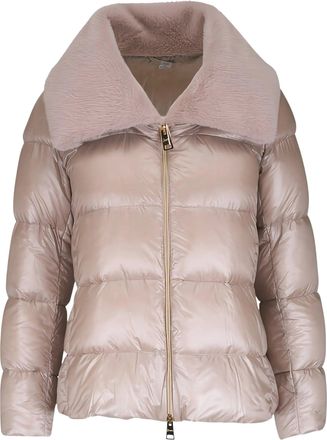 Herno Quilted Faux Fur Collar Down Jacket
