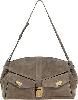 Ferragamo Grey Hug Shoulder Bag