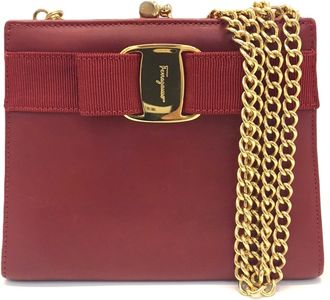 Ferragamo Vara Leather Pochette Shoulder Bag (Pre-Owned)