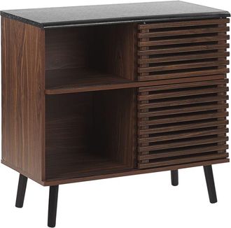 Beliani Armario Marr&oacute;n oscuro