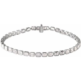 Diamond2Deal 14k Gold 6 1/4 CTW Lab-Grown Diamond Line Bracelet 7