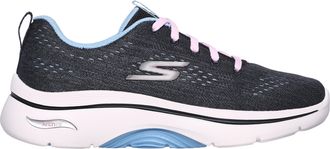 Skechers Womens GO Walk Arch FIT 2.0 Vivid Sunset Sneaker, Black, 6.5 UK