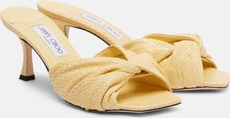 Jimmy Choo London Skye Twist leather mules
