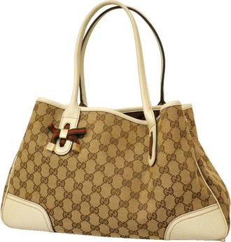 Gucci Brown Canvas Tote Bag (Pre-Owned)