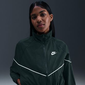 Nike Womens Nike Sportswear Windrunner Woven Jacket in Green | IM8027-390