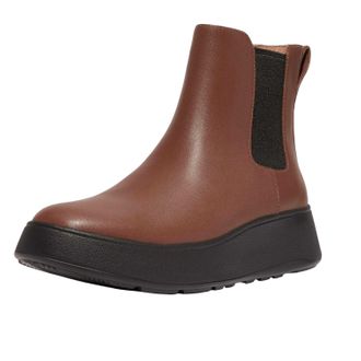 FitFlop Fit Flop Dames/Dames F-Mode Leren Flatform Chelsea Laarzen (Bruin)