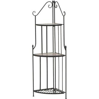 Siena Garden Prato, scaffale angolare in ferro con effetto mosaico, 140 cm, multicolore - Siena Garden