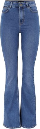 Pieces Womens PCPEGGY Flared HW Jeans MB NOOS BC, Medium Blue Denim, M