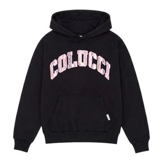 Carlo Colucci Sudadera con capucha Logo College - Sweatshirts & Hoodies - Hombre - Negro - 2XL
