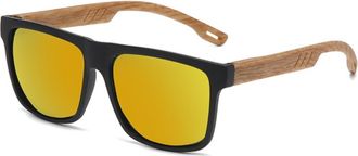 Generic Chic Eyewear Retro UV-Protection Faux Wood Arm Sun-shielding Urban Photoshoot Showpiece Shades Glasses