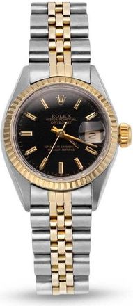 Rolex Pre-owned Rolex Datejust Automatic Chronometer Black Dial Ladies Watch 69173 BKSJ
