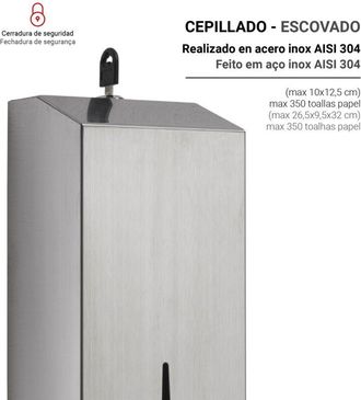 Gedy Gedy - 24383800000 Dispensador Toallas Papel Cepillado - Ref: 24383800000